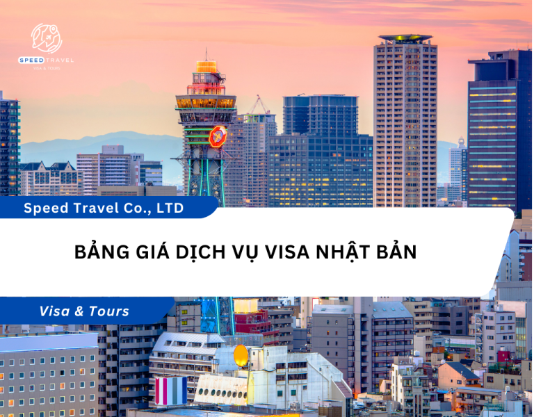 BẢNG GIÁ DỊCH VỤ VISA NHẬT BẢN