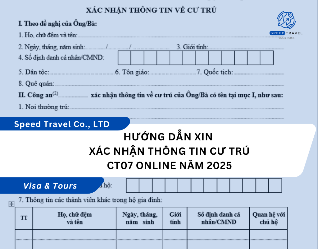 Hướng Dẫn Xin Xác Nhận Thông Tin Cư Trú CT07 Online năm 2025