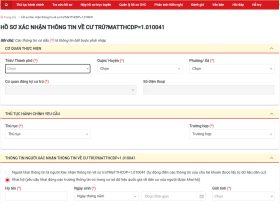 Xác Nhận Thông Tin Cư Trú CT07 Online năm 2025