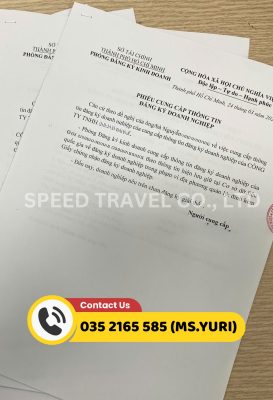 Phiếu cung cấp thông tin doanh nghiệp