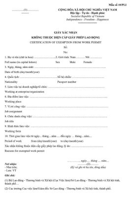 Gia Hạn Giấy Xác Nhận Miễn Giấy Phép Lao Động Cho Người Nước Ngoài